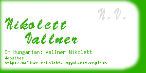 nikolett vallner business card